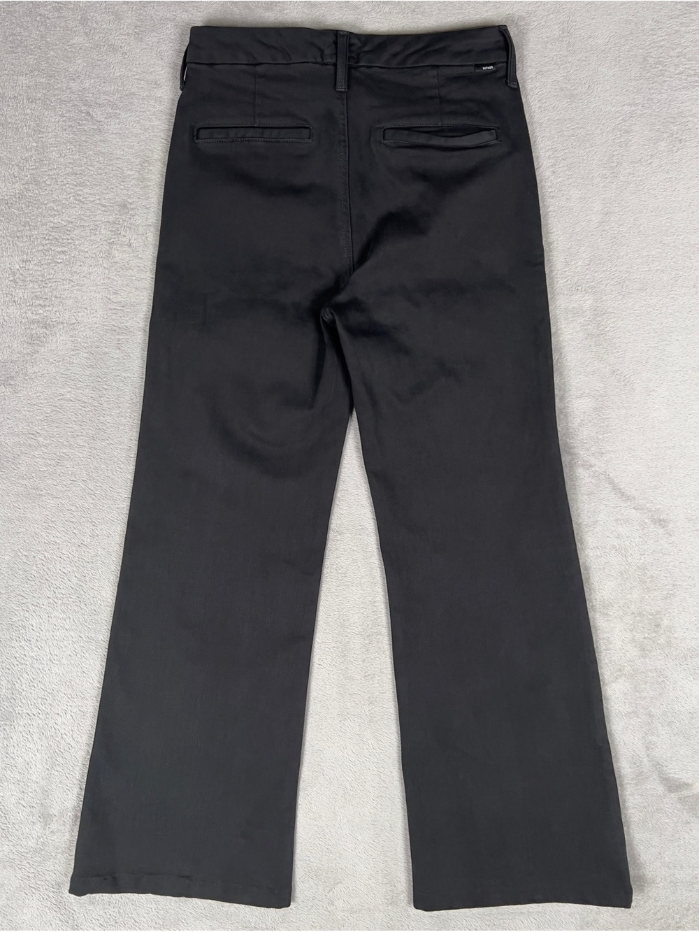 Mother The Roller Prep Heel Jeans Women's 28 Black Wide Leg Stretch High Rise - Picture 10 of 16